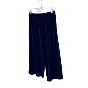 Planet By LAuren G Navy Blue High Rise  Wide Leg Palazzo Pants Stretch Women OS